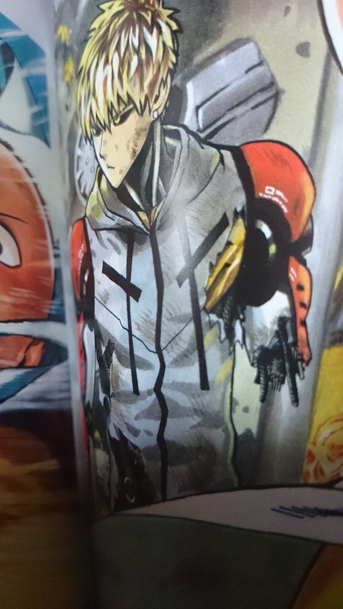 暁 刹那 例のジェノスのノースリーブ届いたー ˆ ˆ メンズでしたがmサイズで150cmの私がピッタリだったのでちょっと大き目の頼むと良いかもです ๑ ㅁ ๑ ワンパンマン ジェノス T Co Eotxbs4m45