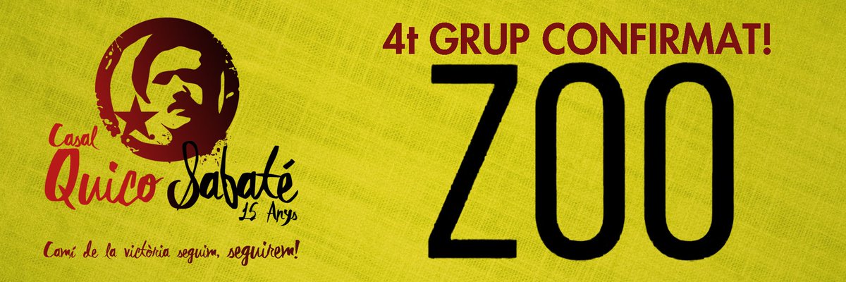 QuicoSabate15's tweet photo. El darrer grup del proper 19 de març a #quicosabate15anys són,des de Gandia, els @ZooPosse
Tempestes venen del sud! https://t.co/OrtGIjmX0Z