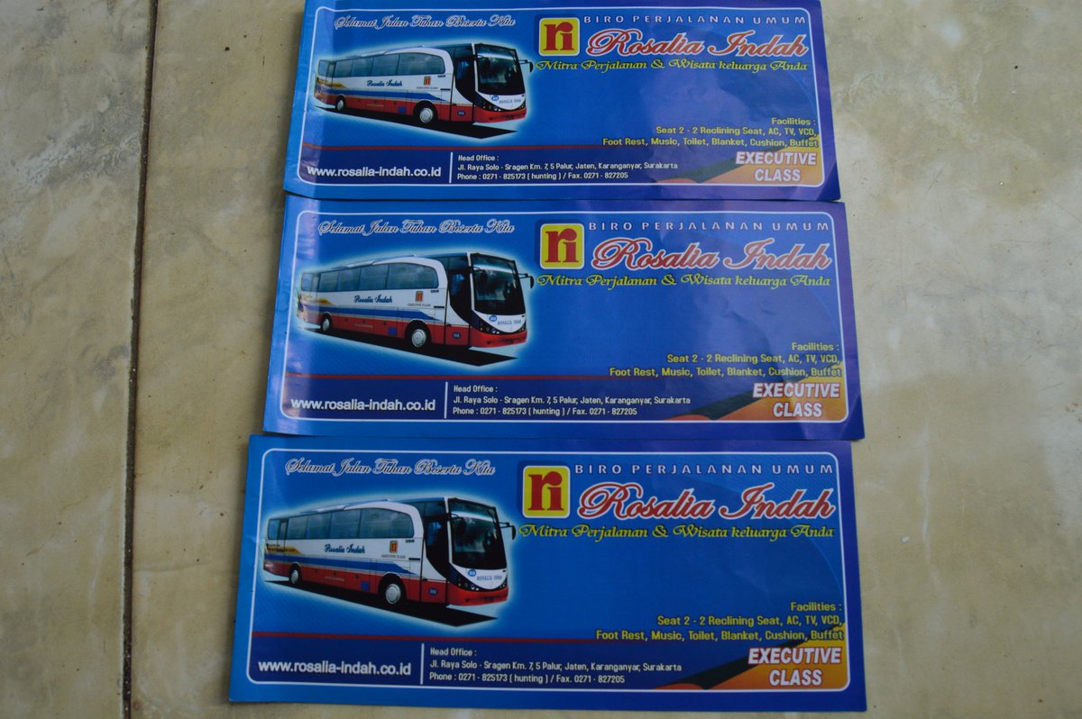 Tiket untuk tgl 28 Super Executive dari term kp.rambutan dengan tujuan solo sudah siap :)

<a href="/Rosalia_Ind/">Rosalia Indah Official</a>