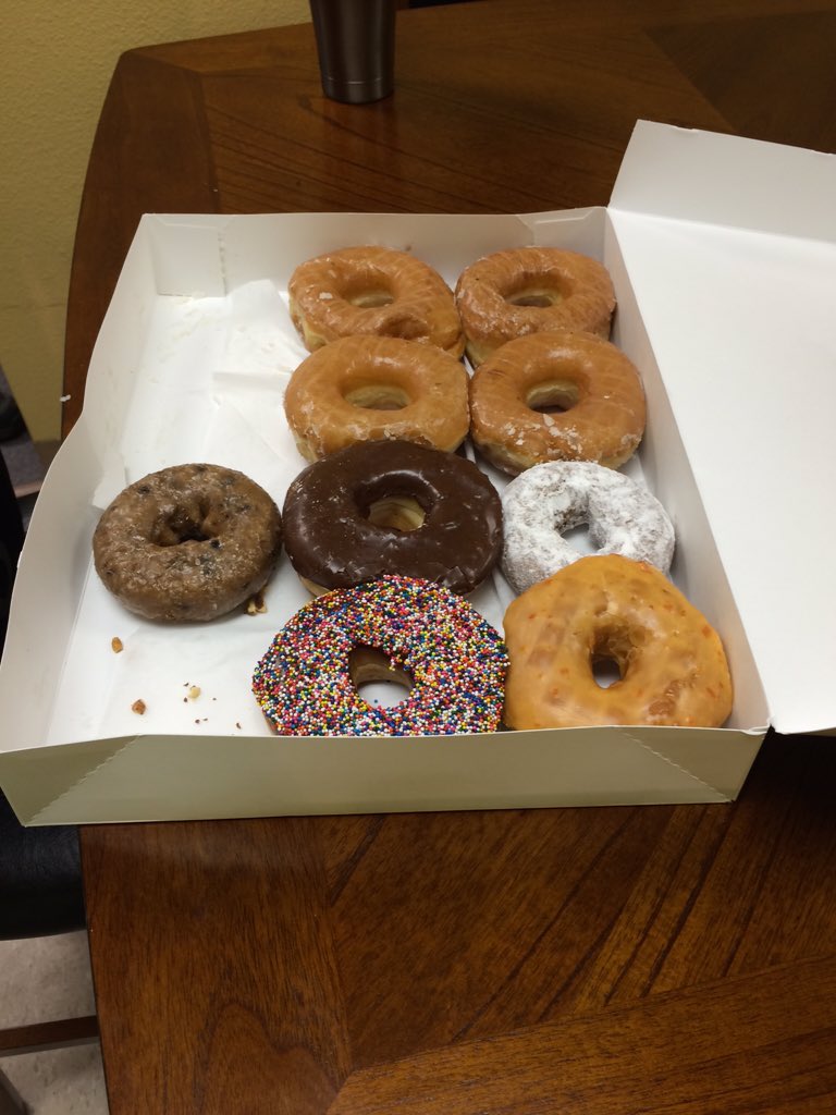 Thankful to <a href="/BlueDotDonuts/">Blue Dot Donuts</a> for getting up as early as we do!