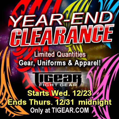 TigearFightGear's tweet photo. TSMMA Students!  Tigear’s YEAR-END CLEARANCE SALE!! Shop now: https://t.co/BIIjb9CVl3 https://t.co/r9qkpbc64j