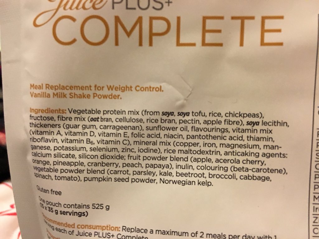 Ingredients of my JP complete #shake! #allnatural #wholefood #weightloss #weightmanagement DM to know more 💪🏽👧🏻