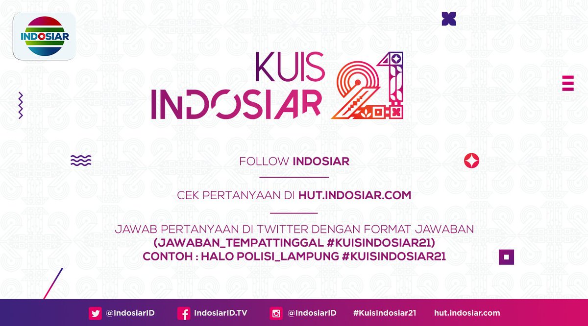 Indosiar's tweet photo. #KuisIndosiar21 masih berlangsung lohh. Cek pertanyaan di https://t.co/WTKJeLjtkc. https://t.co/iigDuByLPf