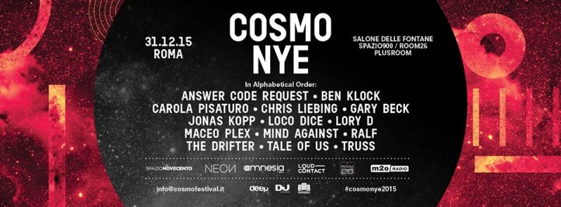 MatteoSkikki's tweet photo. @COSMO_FESTIVAL accende le luci dell’EUR per la notte di capodanno Read more https://t.co/PR2WIN3bmc @PartyAddictEDM https://t.co/koOfUqBKyP