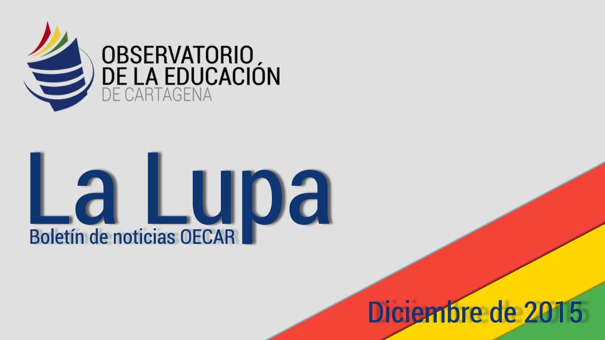 Consulte aquí nuestro boletín de noticas del mes de diciembre goo.gl/lg9BJw #LaLupa #OECAR