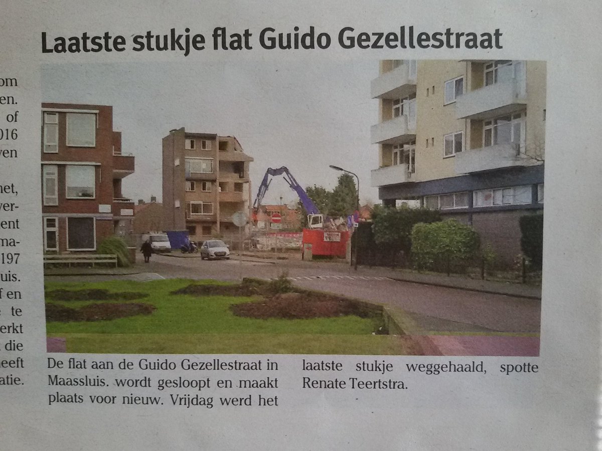 En dat er maar veels moois voor in de plaats mag komen. #Maassluis