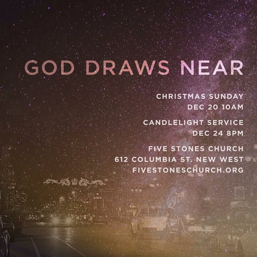 5stones_church's tweet photo. Join us this friday for our candlelight service on #Christmas Eve at 8pm, #newwest! #GodDrawsNear https://t.co/7f1UcucY8J