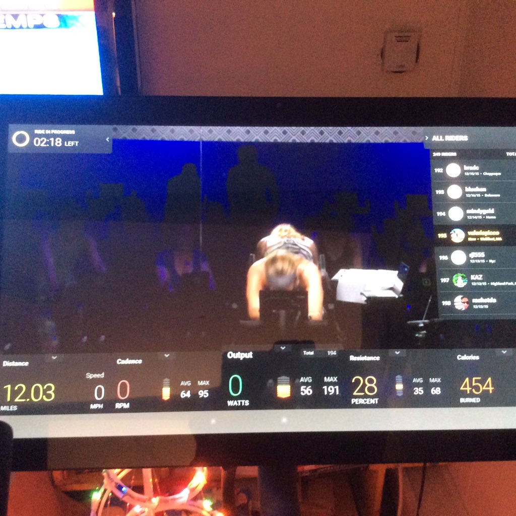 valeriepicco's tweet photo. #12daysofpeloton - forgot to name my ride this morning for Day 11. Jen's pre NFL one hour. https://t.co/4HewVu7guz
