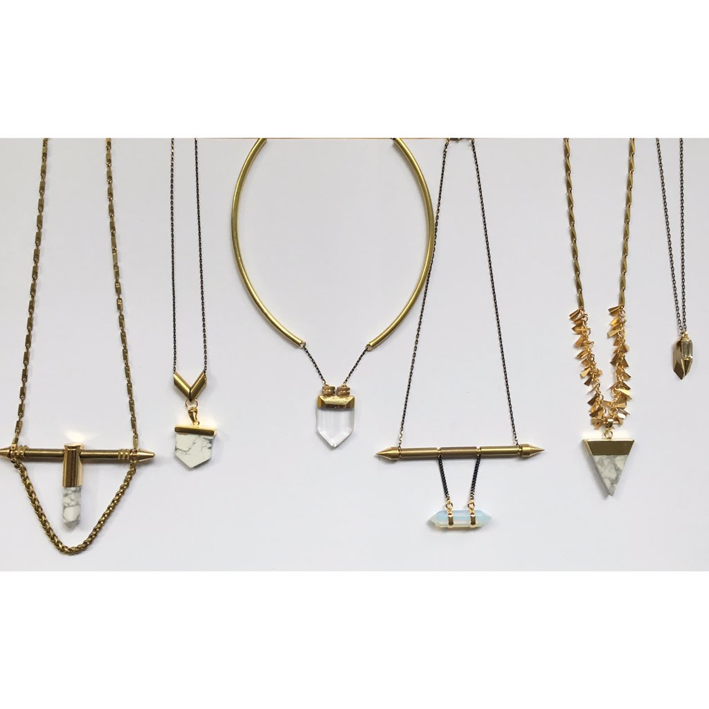 _NMDesigns's tweet photo. New necklaces galore! Howlite, Quartz, Opal, &amp; Glass. 
#accessories #jewelry #design #necklaces #handmade #fashion https://t.co/PdD7AVBXtj