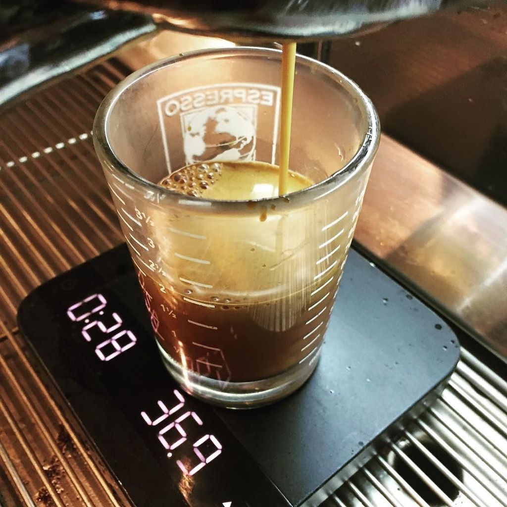 FoxyLoxyCafe's tweet photo. Crafting the perfect shot is what we do. Come enjoy some deliciously measured espresso. #eatsavannah #savannahconne⦠https://t.co/dEkIVEdorV