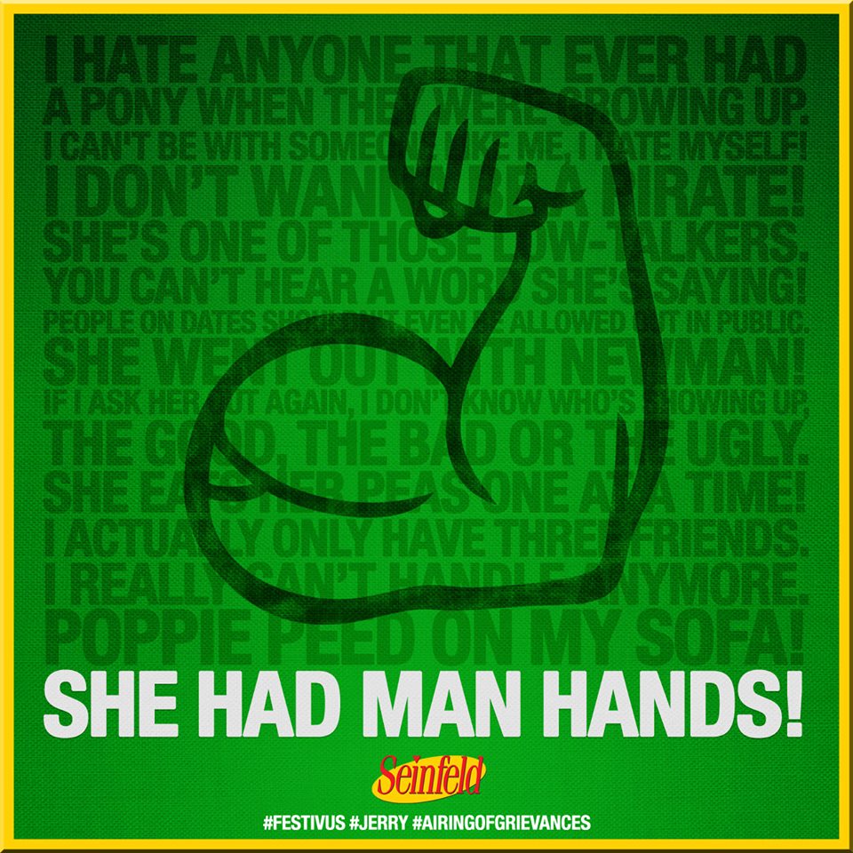 Jerry airs his grievances! #Festivus #JerrySeinfeld #AiringofGrievances https://t.co/mKHwQTLFN0