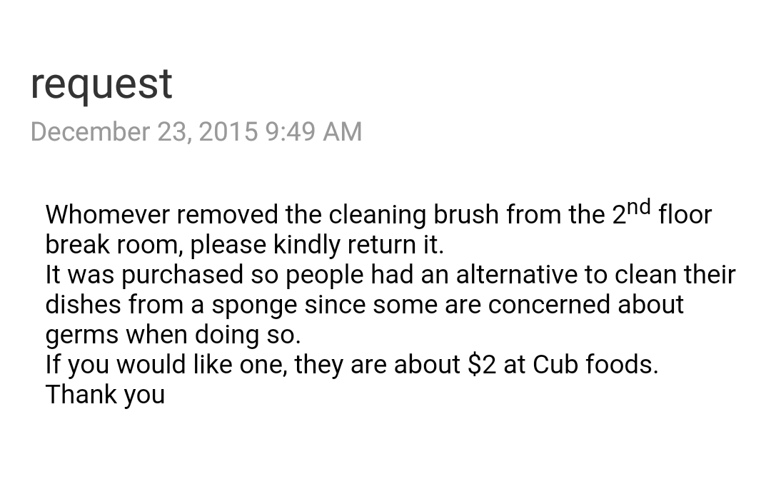 richa601's tweet photo. It's like free comedic material. #officelife #officethief https://t.co/gA1Bu9qztX