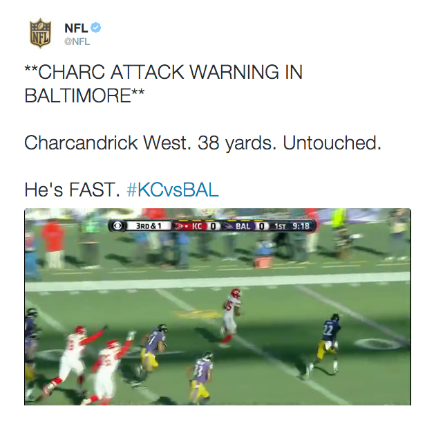 Chiefs's tweet photo. Is "Charc-attack" a thing?
After last week the answer is yes.

Social recap ➡️ https://t.co/PiVtmOs6Yr https://t.co/PDk4dNwcby