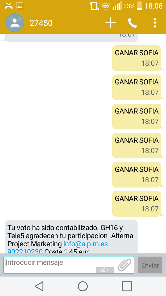 PuraSombra_'s tweet photo. RECARGAS: 655 653 857 (Orange)
13 votazos de una recarga anónima 😉 #SofiaCierraGuadalix https://t.co/YKzkIgZiOO
