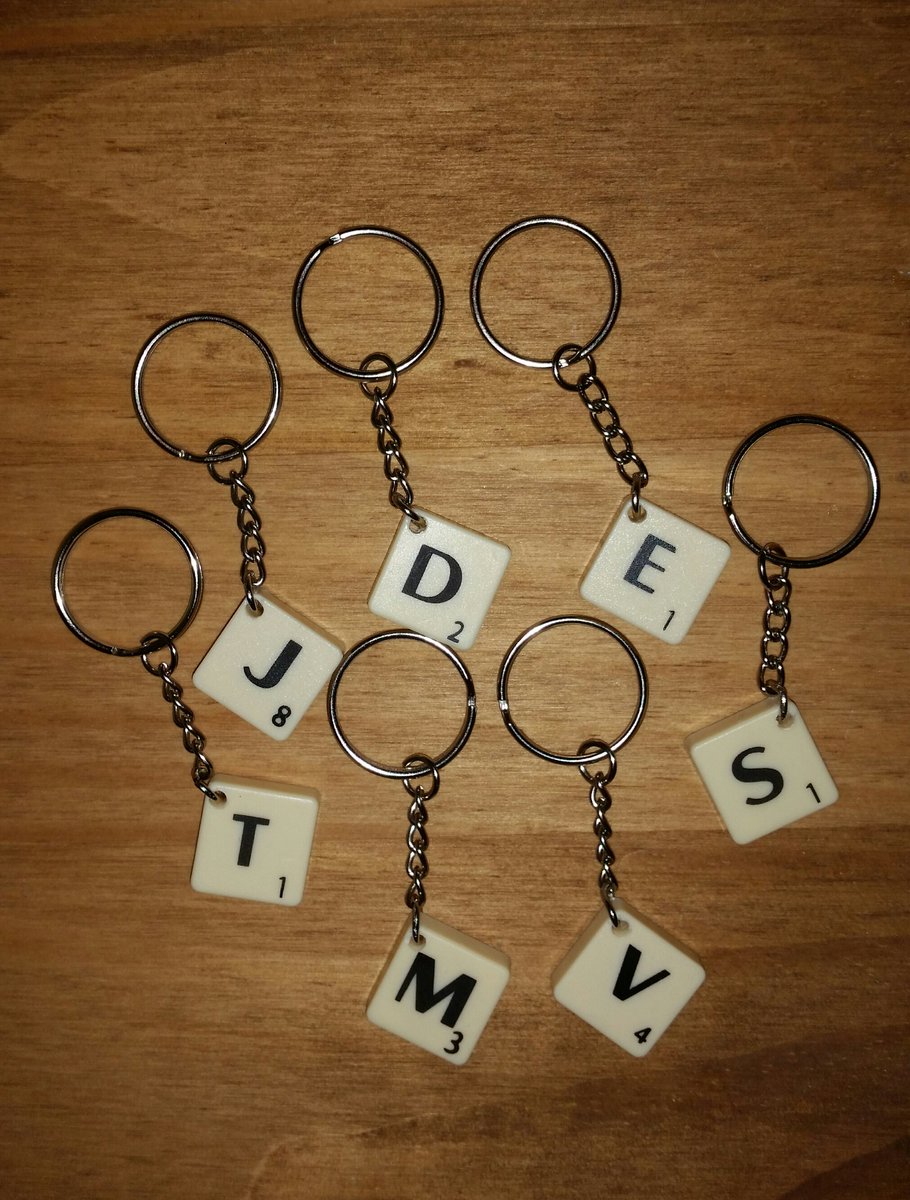 Scrabble tile keyrings £1.25 #keychain #gift #handmade