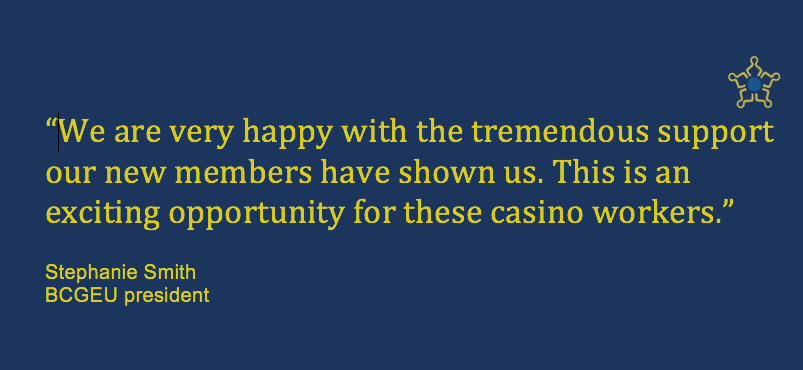 CUPE825's tweet photo. RT @bcgeu: 700 employees at River Rock Casino vote to join the BCGEU. Read more: https://t.co/px0QVGjluC https://t.co/WTa6Lvntqt