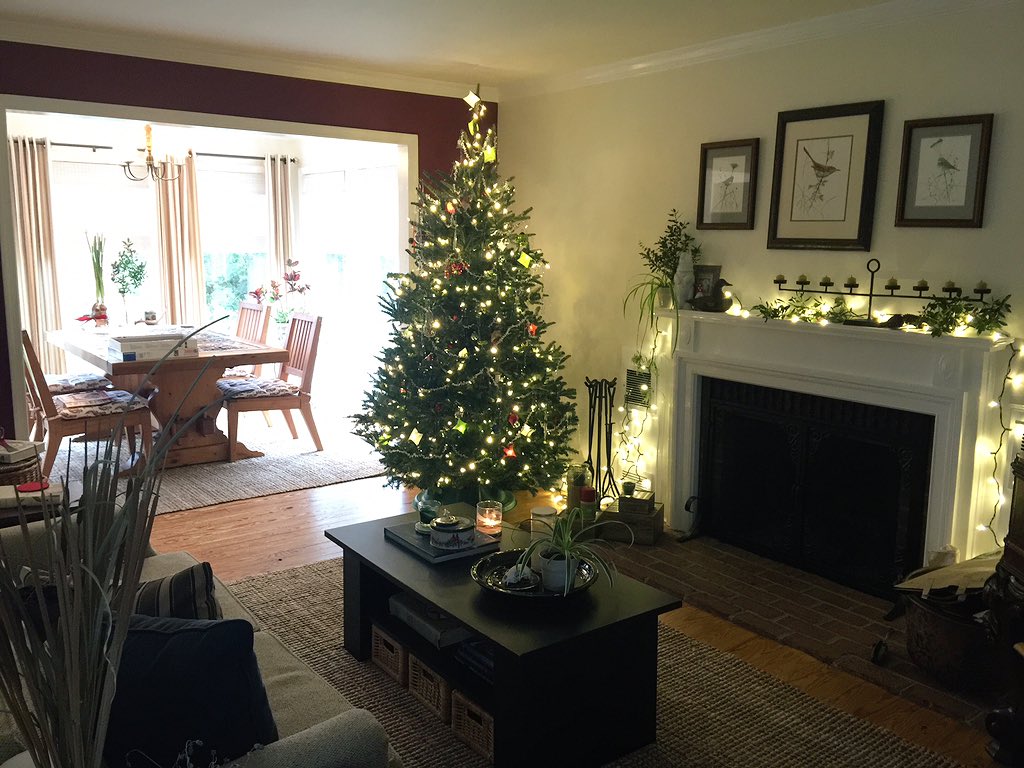 heyrangersmith's tweet photo. The tree is up... Now if it would just stop raining and snow already!! #MerryChristmas #HappyHolidays https://t.co/JerKZRrEQH