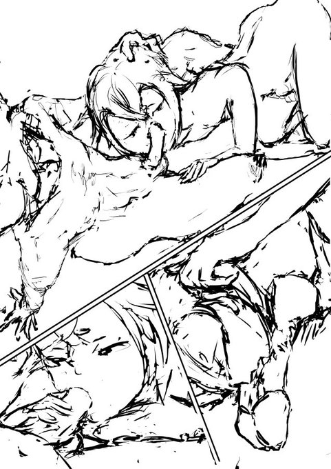 尺八からの、足指もじもじ、おねだりの流れ。春画において足指は表現どころだと知り、実践してみた。ネームは固まっているので、この調子でラフを進め、平和に年を越す。(強い意思) 