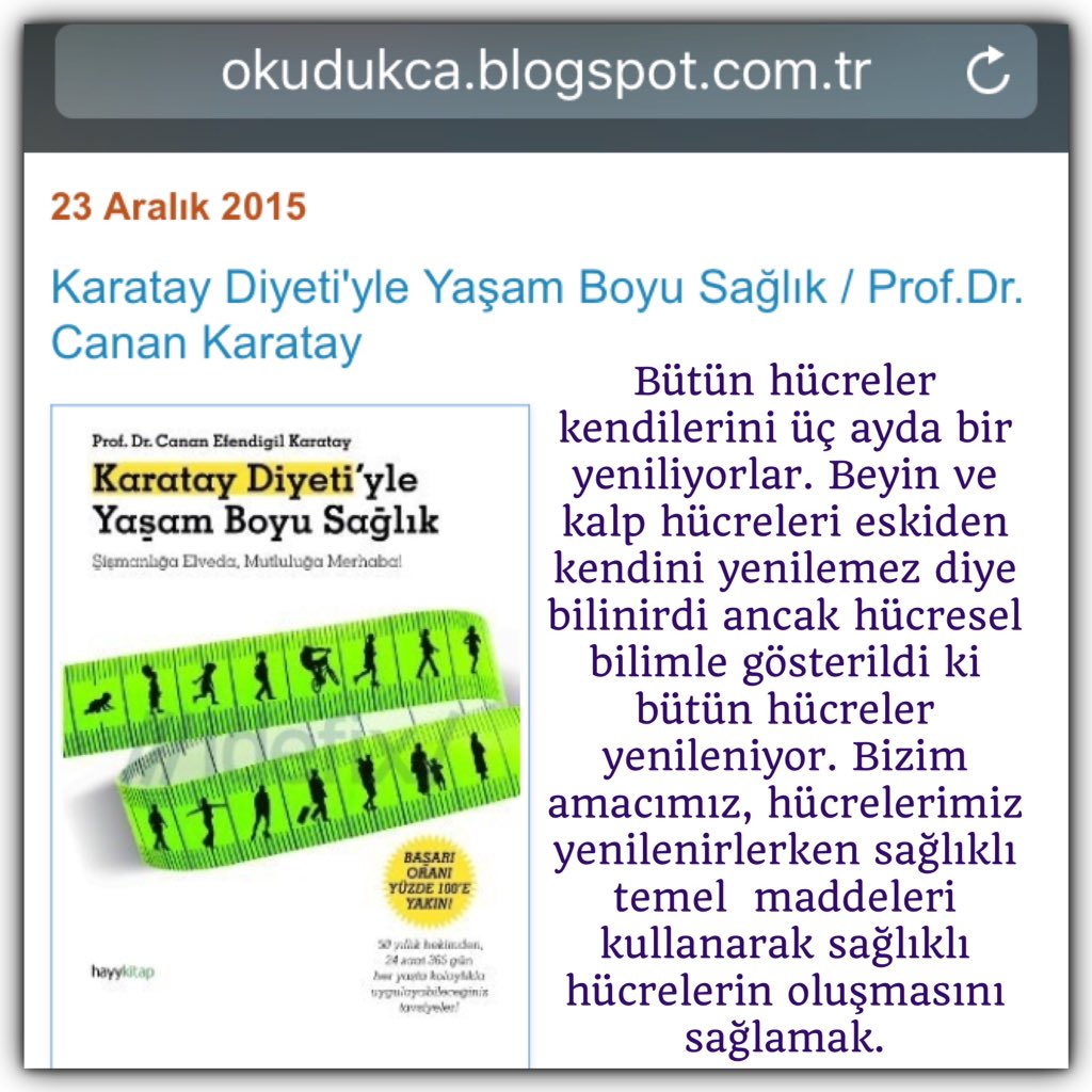 Karatay Diyeti Yle Yasam Boyu Saglik Nobel Kitabevi