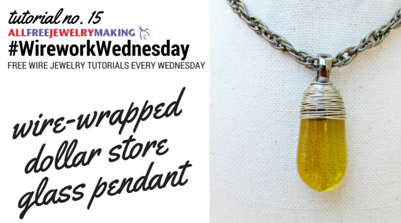 AFJewelryMaking's tweet photo. Wire-Wrapped Dollar Store Glass Pendant from @MorenasCorner #WireworkWednesday https://t.co/0K4qMkFfiD https://t.co/u4A1R7buSY