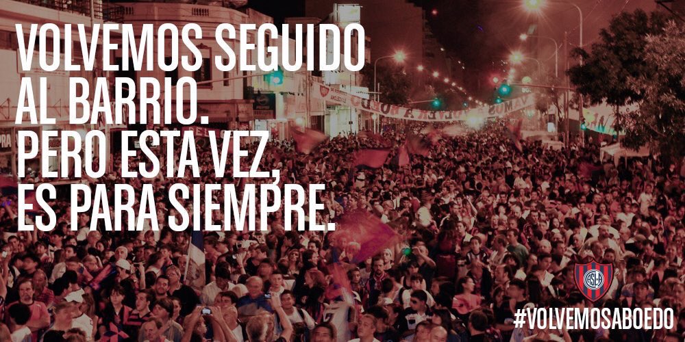 emmamasok's tweet photo. Es muy lindo saber que soy parte de esta historia!! #SanLorenzo #VueltaABoedo https://t.co/8RRYoZALty