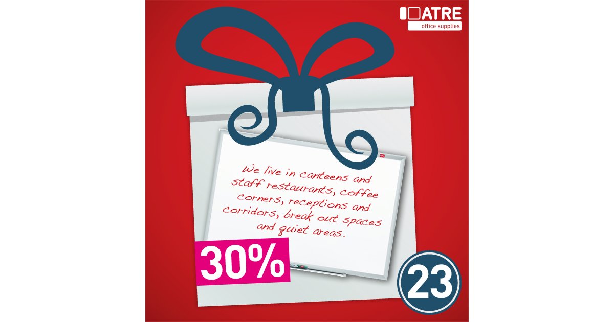 ATREOffice's tweet photo. Buondì! Oggi troviamo nel calendario natalizio il 30% sulla #lavagna. Per acquistarla  https://t.co/OsOEDjMRE8 https://t.co/nNRB2cYKsW