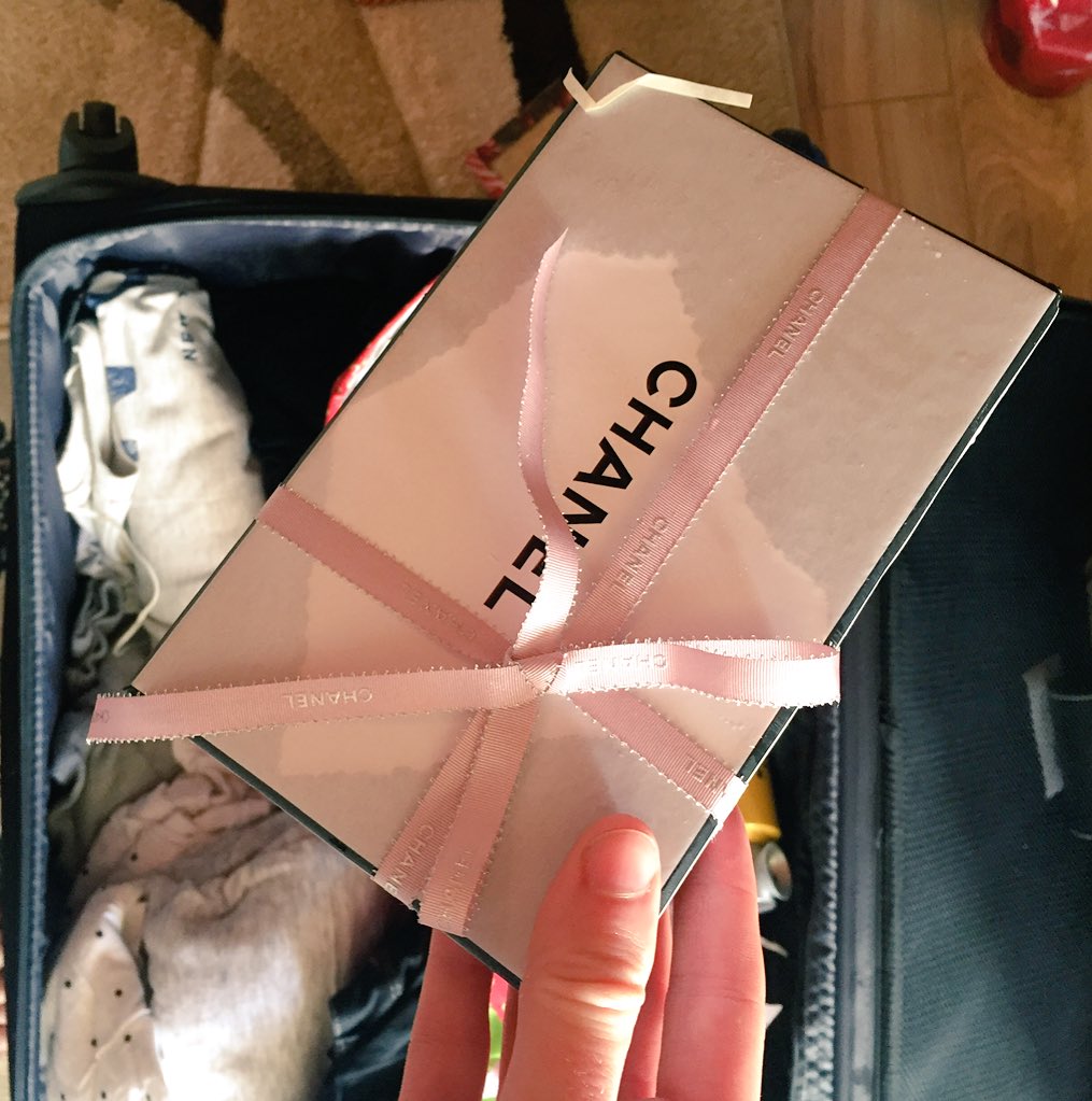 djpaddym's tweet photo. Thanks @AerLingus  for loosing my bags&amp; delivering it soaked in water-Xmas presents ruined like this @CHANEL gift https://t.co/rGXz7bcJHs