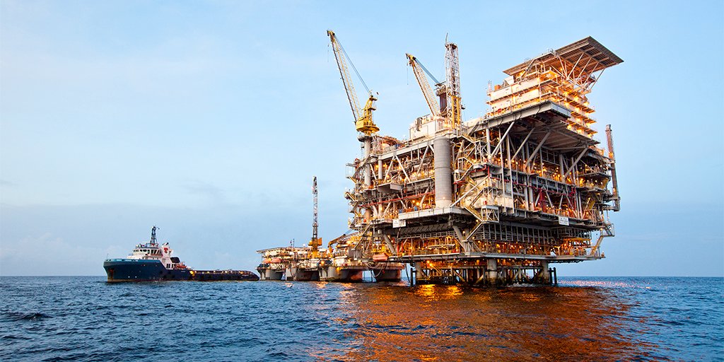 Chevron's tweet photo. Q: What's taller than the Eiffel Tower and surrounded by water? A: Tombua-Landana platform. https://t.co/nA4qYobzaR https://t.co/2ViQY4enEB