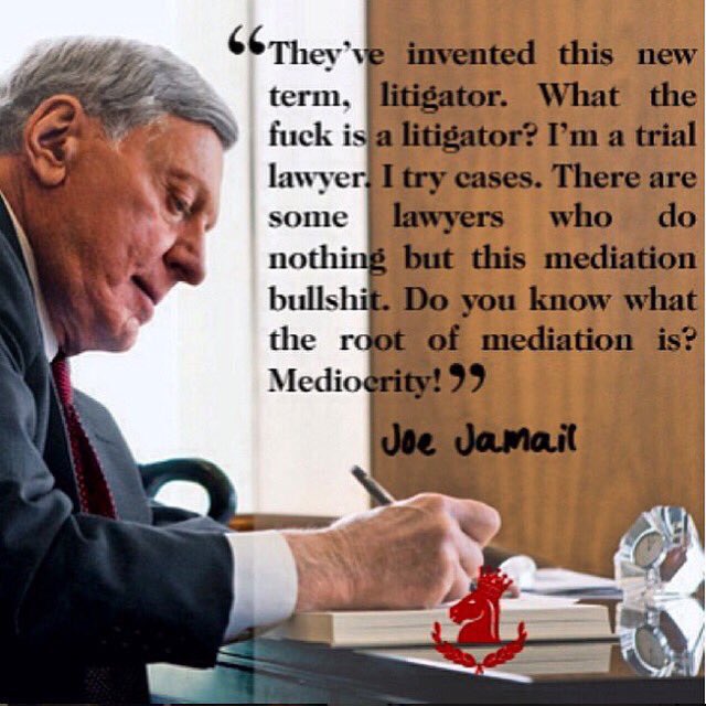 vitaladvocacy's tweet photo. Love this #JoeJamail quote on being #triallawyer and not a #litigator! #amen #kingoftorts https://t.co/BgLAW6iaY4