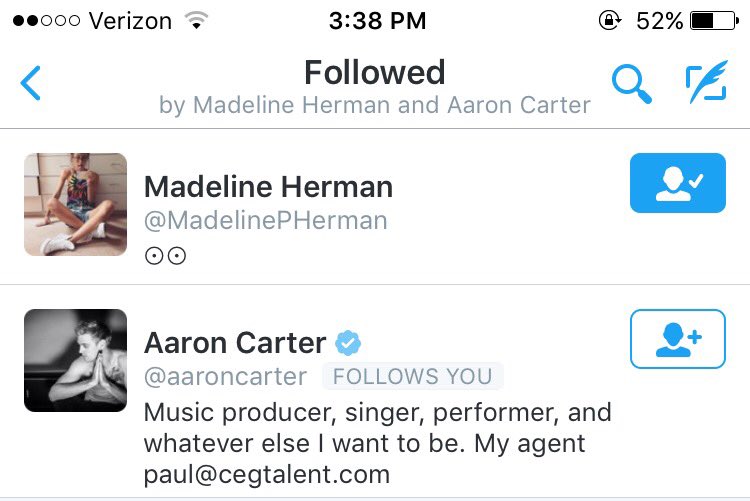 VictoriaTh0mas's tweet photo. s/o to my new follower @aaroncarter https://t.co/oJV8eeJPDT