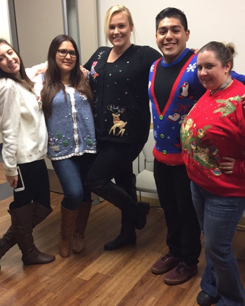 TheCaringTimes_'s tweet image. Ugly Christmas sweaters . Almost Christmas🎄🎅🏼 #kaplancollege #kaplanstudents #dentalassistantprogram #christmastime…