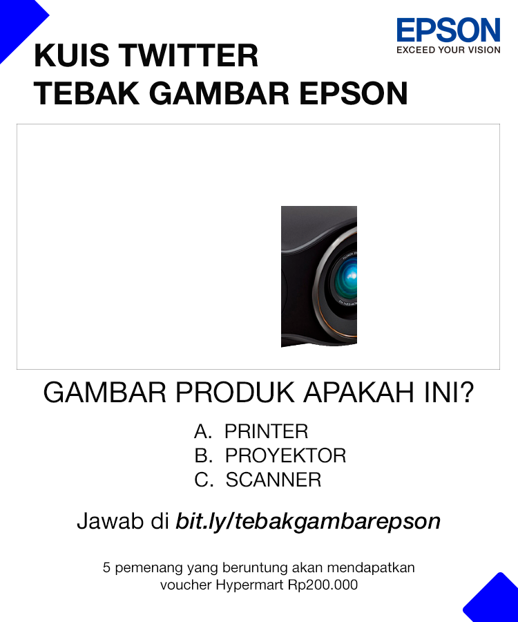 yuliani_wiwin's tweet photo. "@EpsonIndonesia: Ada 5 voc Hypermart Rp200rb utk kamu yg beruntung. Ikuti #kuis-nya di https://t.co/4Z0oqKVr35
https://t.co/RuaZcF3RTE"