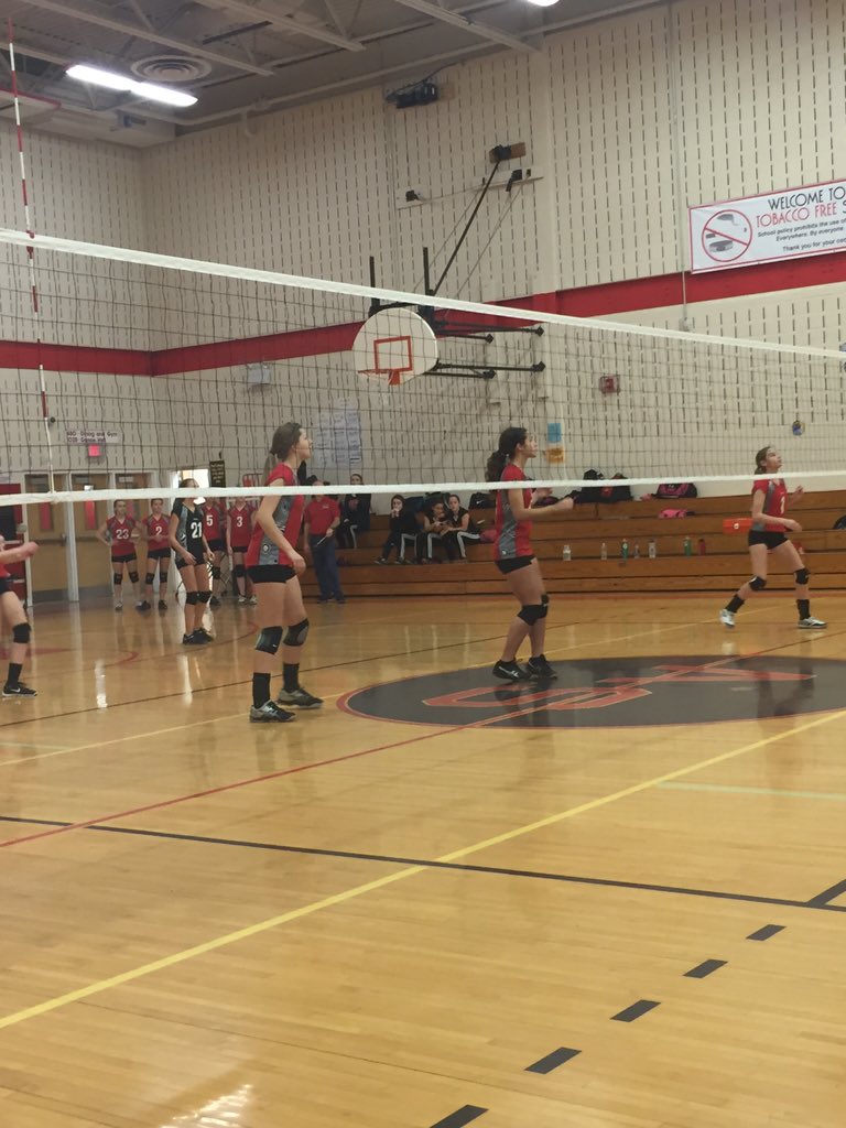 UofRVolleyball's tweet photo. Coach Lisa is back at her old middle school watching the JV team killing it! #goSV #nostalgia #sauquoit https://t.co/B5wnujTWQc