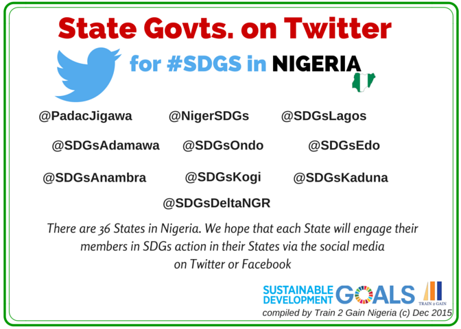 toyinsdgs's tweet photo. There are 36 states in Nigeria. It is important that all States are represented on Twitter w/a #SDGs account. https://t.co/pd5hxgS7y2