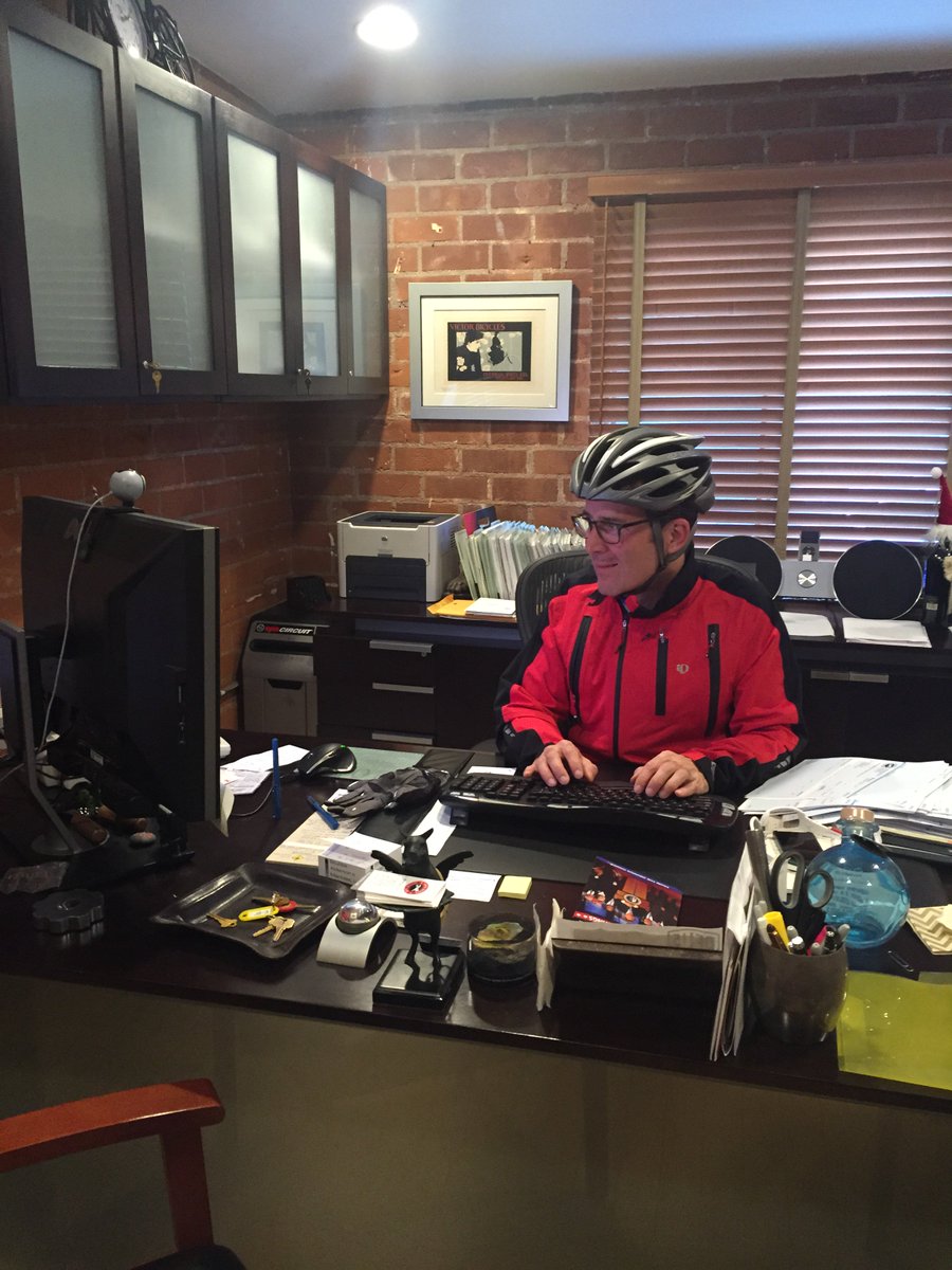 #HappyHolidays! CEO John Baudhuin is finishing up a few more emails heading out on a ho-ho-holiday ride!