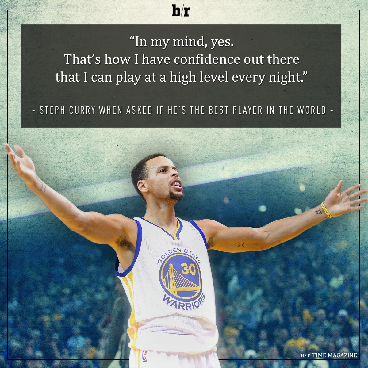 BleacherReport's tweet photo. Steph Curry says he is the best player in the world https://t.co/bySSKrbixc https://t.co/fnME52XPvL