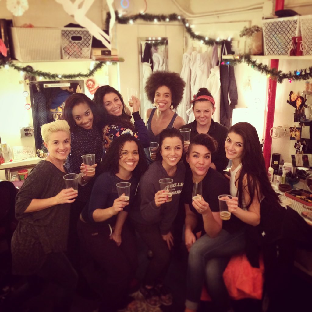 morgankei's tweet photo. #1never eat BBQ b4 dancing in a corset. #2just did the last dance track I cover. #3Merry Christmas from #theladies https://t.co/yZbV4BDgTC