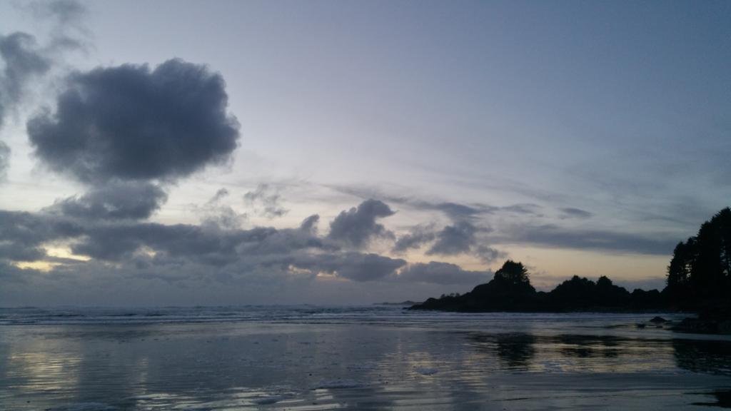 Cox bay near Tofino BC. Sun down and storm blowing over. Pacific Ocean pleasures. #worthprotecting