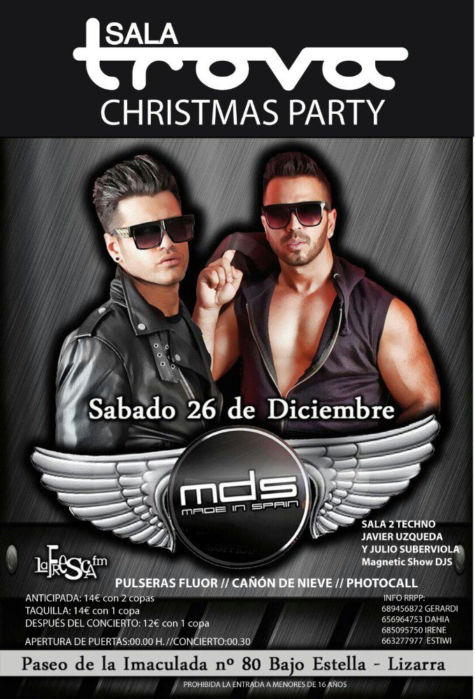 Con ganazasde <a href="/SalaTrova/">Sala trova</a> #Christmas #Party 
<a href="/JaviUzqueda/">Javi Uzqueda</a> <a href="/DJSUBERVIOLA/">JSUBERVIOLA</a>