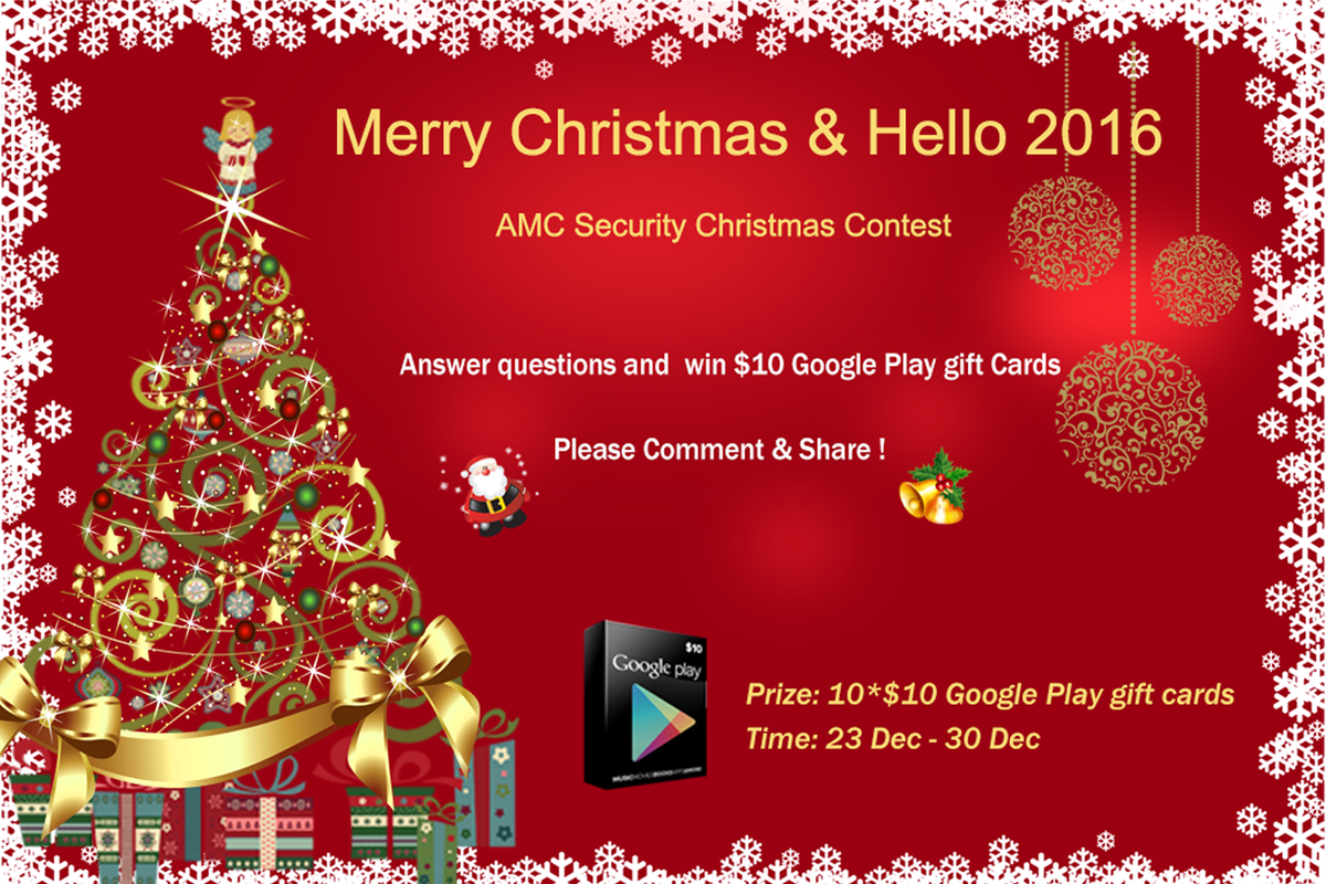 AMC_IObit's tweet photo. #AMCSecurity #CHRISTMASCONTEST! Like us on #Facebook, #Win $100 Google Play gift cards! https://t.co/arckAEeMfJ https://t.co/coEF20Cco5