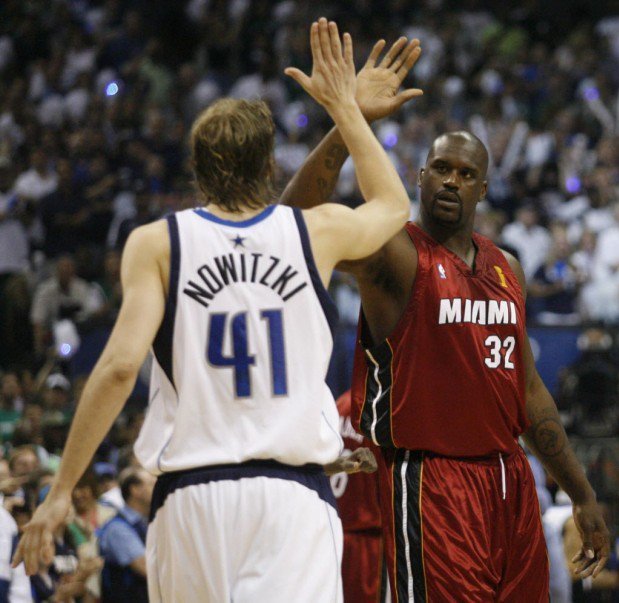 hsynatalik's tweet photo. Ve Nowitzki bu gece Shaq'ı geride bıraktı. NBA'in en skorer 6. oyuncusuna saygılarımızla!... https://t.co/XefNSRJ489