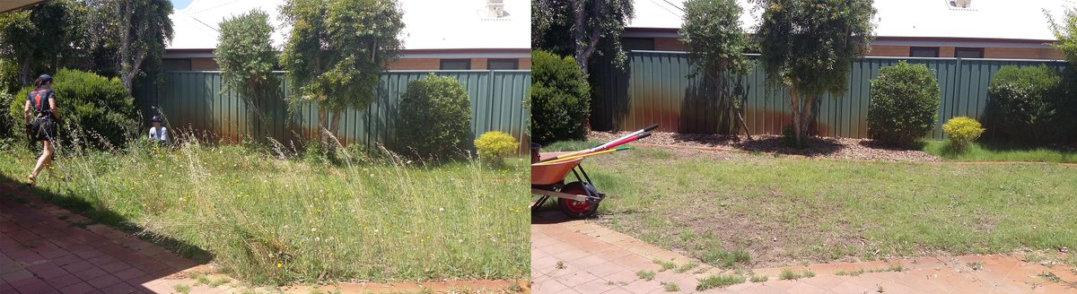 BigHelpMob's tweet photo. Captain James and team tidied the backyard of a St Barts resident. Check out that before and after shot! https://t.co/VginN7M7tb