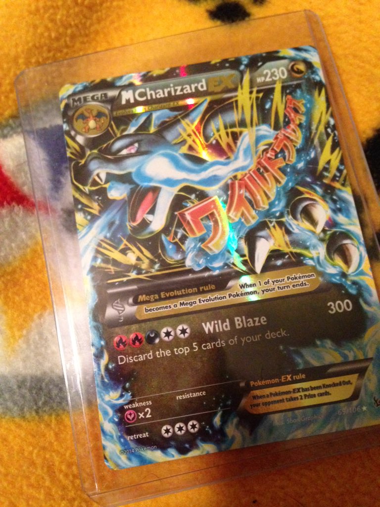 BluesyThoughts's tweet photo. MY NEW BABY #MEGACHARIZARDEX #FLASHFIRE #BESTBOOSTERPACK https://t.co/qsbOcGNrro