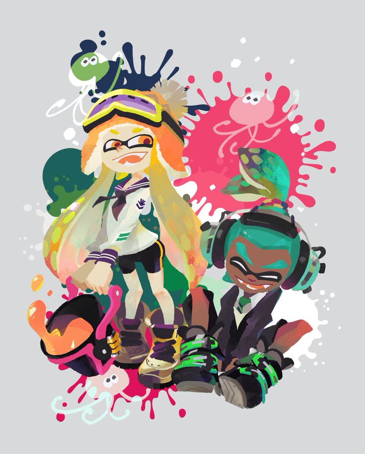 スプラトゥーン クリスマスカード代わりのイカのイラスト公開 ゲームメモ