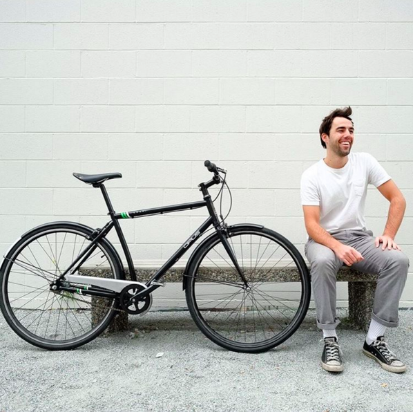 Sam rocking with windswept look with the <a href="/OpusBike/">OpusBike</a> Case. ow.ly/WhflB