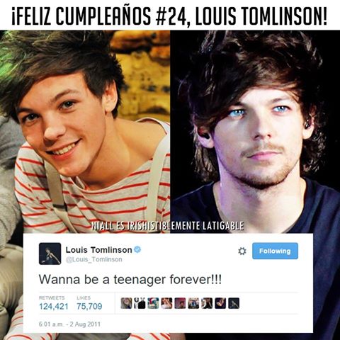 KissMeHazza_1D's tweet photo. “Quisiera ser adolescente por siempre.”😭😍

#HappyBirthdayLouis https://t.co/WHt10mz46k