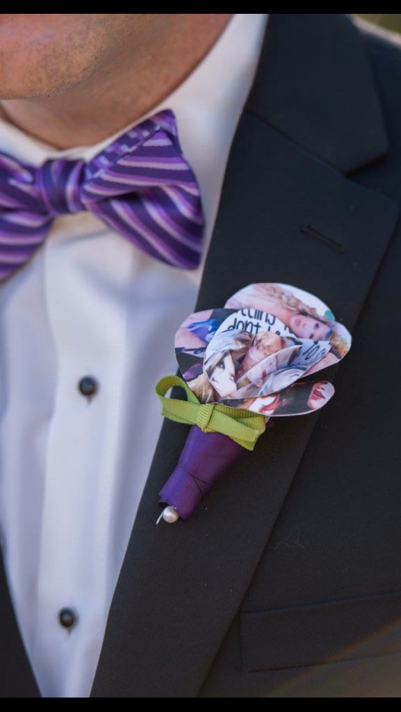 SSbysarah's tweet image. #TaylorSwift boutonnière.💜   Photograph by Jessica Yates Photography and boutonnière made by @SSbysarah @wimagazine