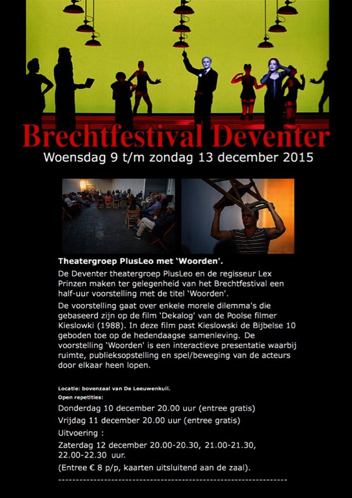 brechtdeventer's tweet photo. Theatergroep PlusLeo in de Leeuwenkuil. Brecht festival Deventer https://t.co/uUaJ1fQ0I7