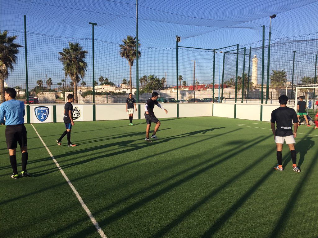 Atlantique_FC's tweet photo. C'est parti pour le tournoi! Les équipes sont en forme! ⚽️ #AFC #FOOT5Kech #F5WC #F5WCMorocco https://t.co/dzvvuY5c4h