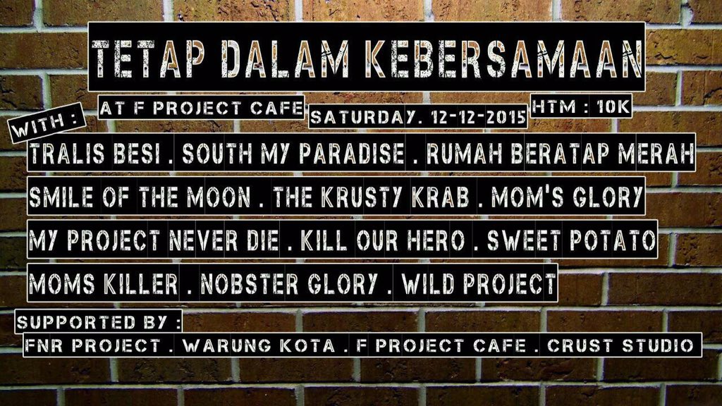 here we go! malam ini datang dan ramaikan acaranya. jam 21.30 kita on the stage. see you my friend! 👊🏻🙌😉